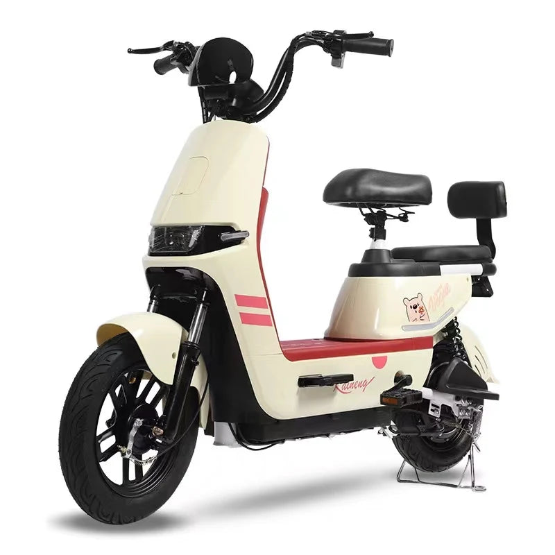 Electric Scooter for Adults Teens Commuting Ebike with Rear Passenger Seat 550W Motor 48V 20Ah Battery Electric Motorcycle